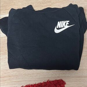 Nike Black Hoodie with White Logo